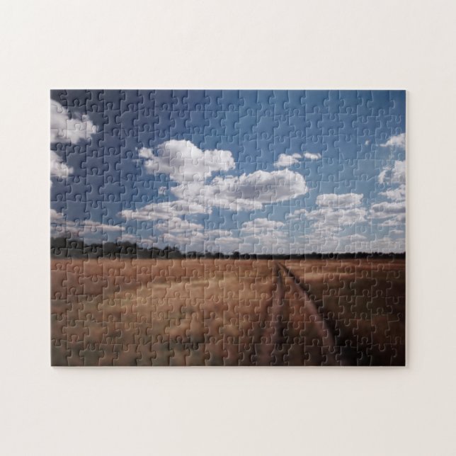 Puzzle Zimbabwe, Vue de la route près de la piste d'atter (Horizontal)