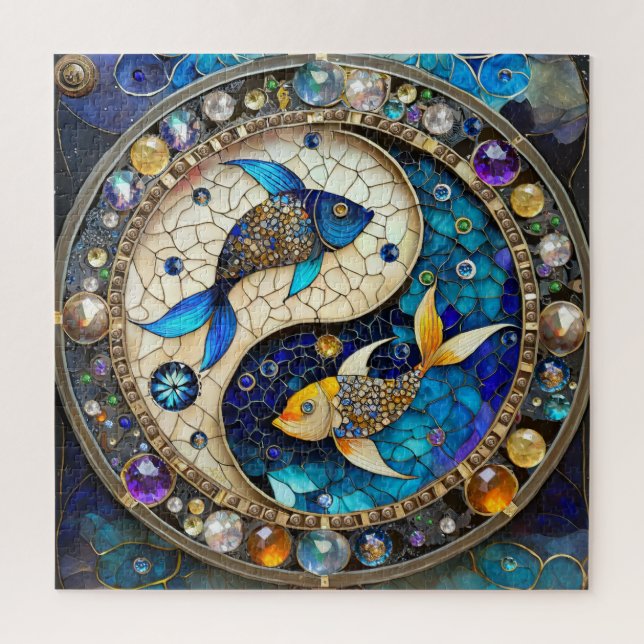 Puzzle Zodiaque - Poissons Yin et Yang (Vertical)