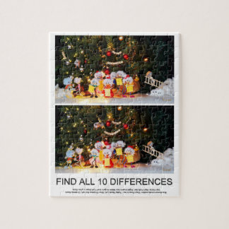 Puzzle Zoekplaatje van 10 verschillen van de Kerstfubby's