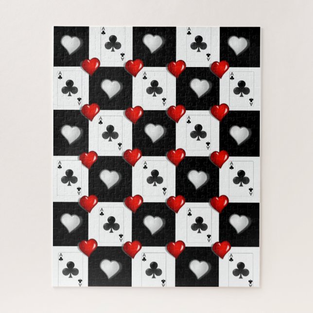 Puzzles Ace Cloves, Jouer Des Cartes, Coeurs (Vertical)