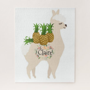 Puzzles Ananas Blanches Llamas Fruit Floral