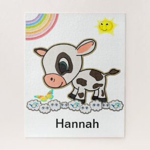 Puzzles Arc-en-ciel Nuages Vache Soleil