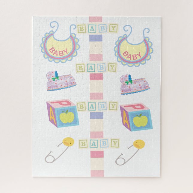 Puzzles Baby shower Nouveau bébé (Vertical)
