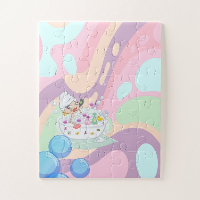 Puzzles Baby shower Pastel (Vertical)