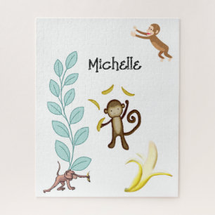 Puzzles Bananes Singes Feuilles