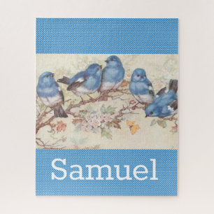 Puzzles Blue Birds Vintage