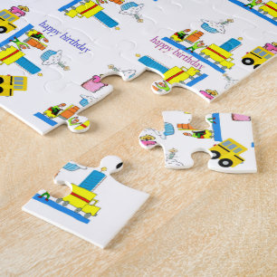 Puzzles Camions Bus Joyeux anniversaire