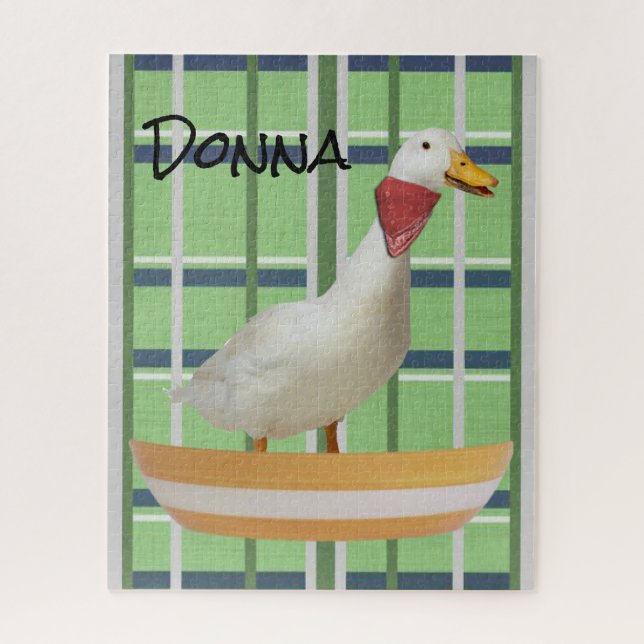 Puzzles Canard Vert Plaid Vintage (Vertical)