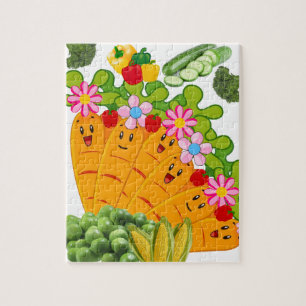 Puzzles Carottes Pees Floral