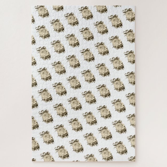 Puzzles Challenging Rose blanche (Vertical)