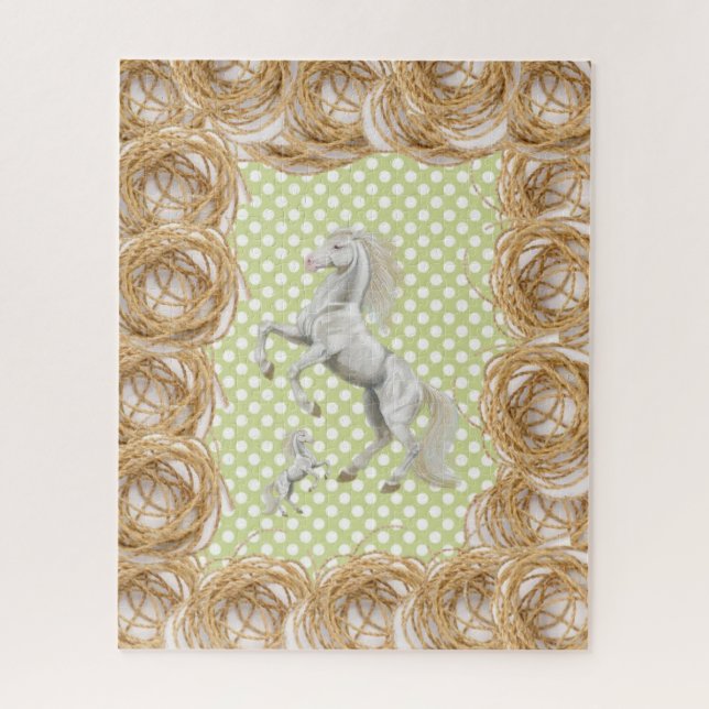 Puzzles Cheval Blanc Polk a point Green Rope (Vertical)