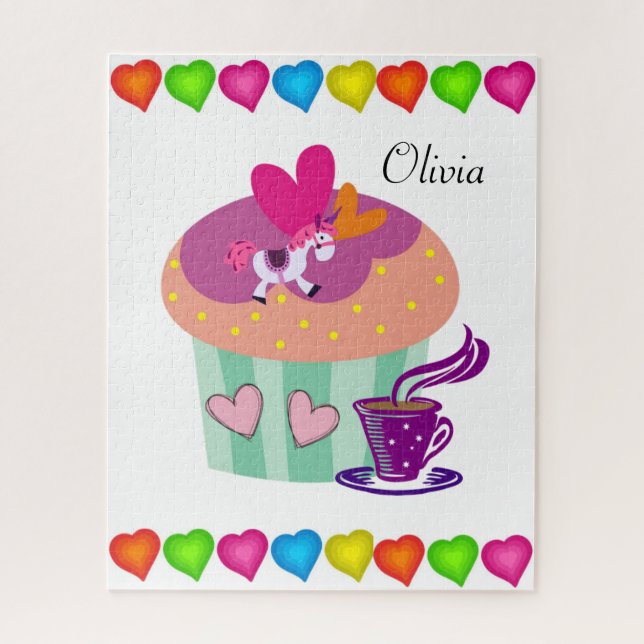 Puzzles Coeurs Cupcake (Vertical)
