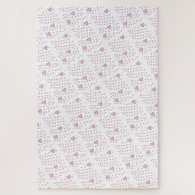Puzzles Coeurs roses (Vertical)
