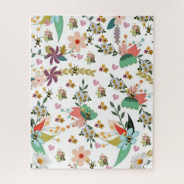 Puzzles Coloré Floral Bumblebee (Vertical)