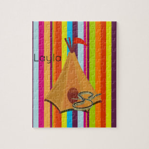 Puzzles Colorful Stripe Tente Camping Serpent