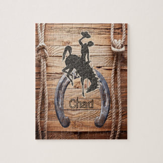 Puzzles corde bois Cowboy Horse Saddle