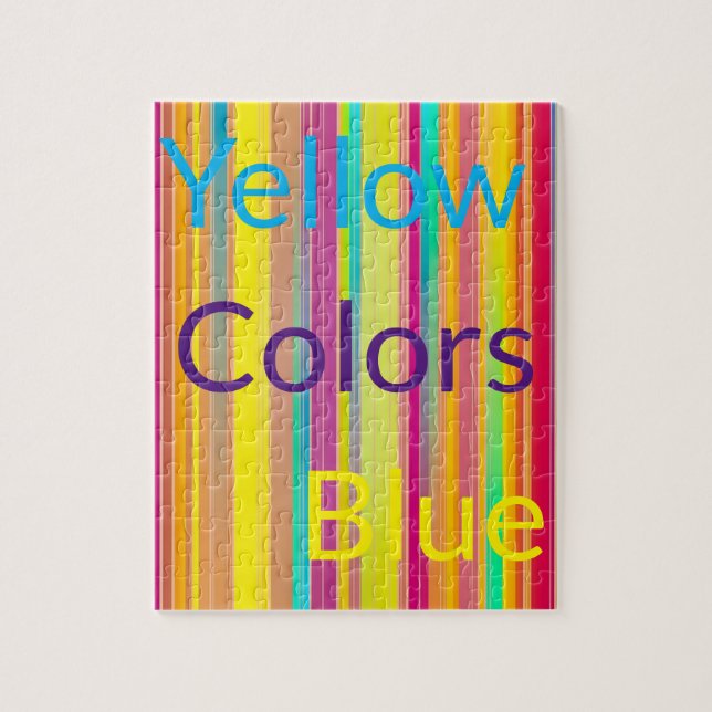 Puzzles Couleurs Bleu Jaune Bright Stripe (Vertical)