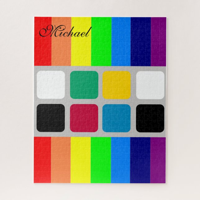 Puzzles couleurs vives Motif (Vertical)