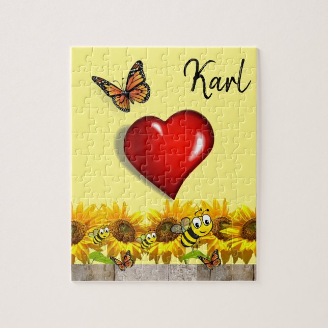 Puzzles de papillon de tournesol Bumblebee (Vertical)