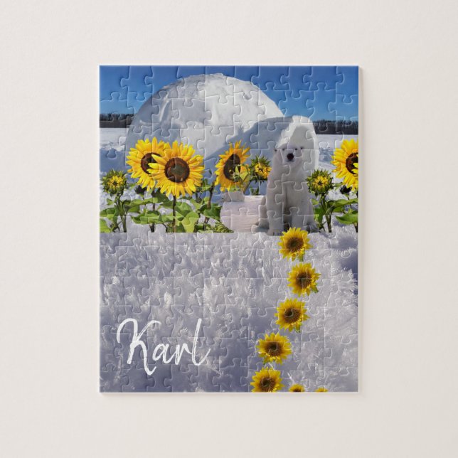 Puzzles d'ours polaires de tournesol (Vertical)