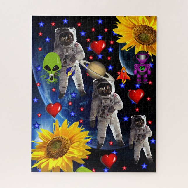 Puzzles Espaces Aliens Astronautes (Vertical)