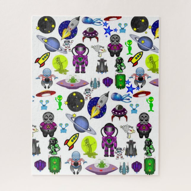 Puzzles Espaces Aliens Astronautes (Vertical)