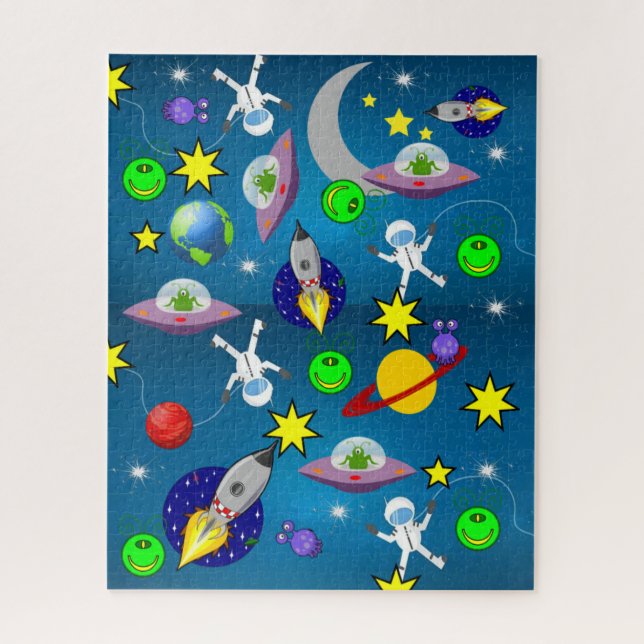 Puzzles Espaces Aliens Astronautes (Vertical)