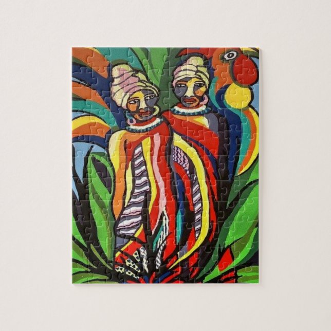 Puzzles Femmes Africaines Perroquet (Vertical)