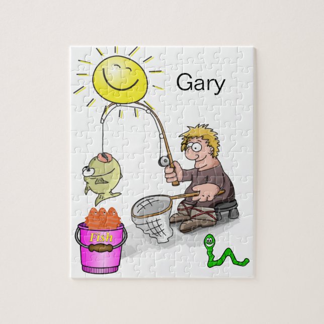 Puzzles Fisherman Fish Sun (Vertical)