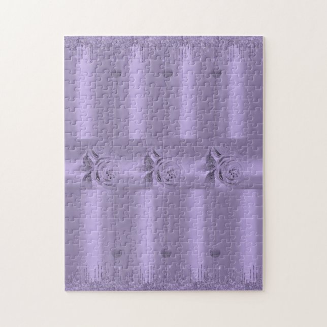Puzzles Fleur Florale Violet Paillettes (Vertical)