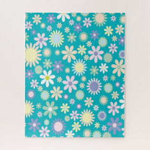 Puzzles Floral bleu