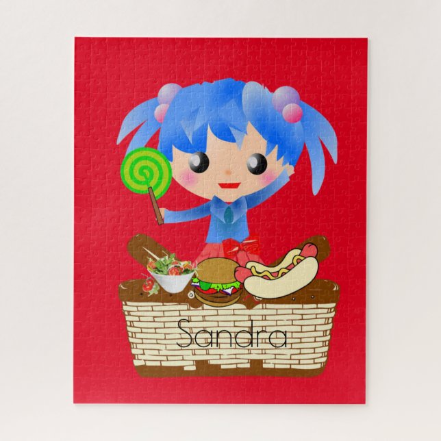 Puzzles Girl Picnic Hotdog (Vertical)