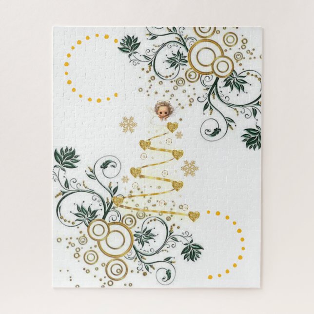 Puzzles Gold Baby Angel Fleurs florales (Vertical)