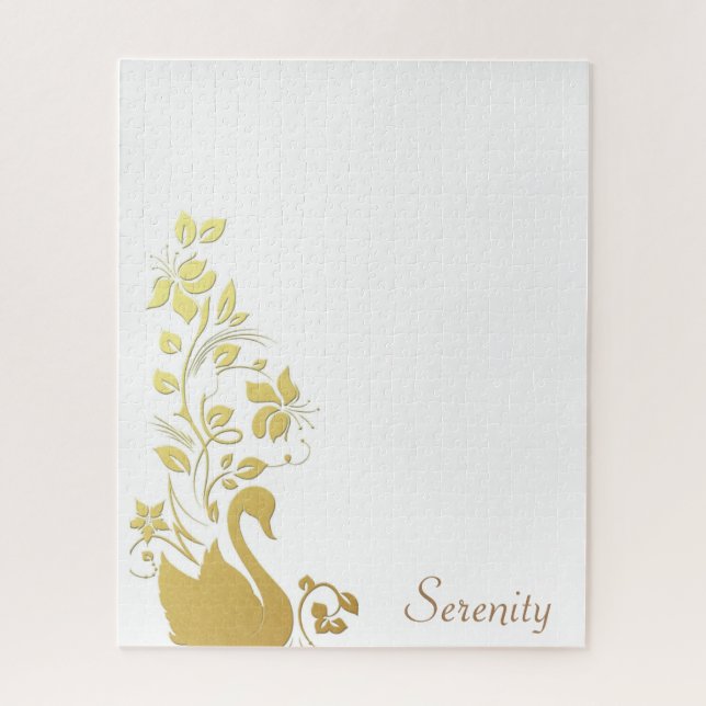 Puzzles Gold Swan Floral (Vertical)