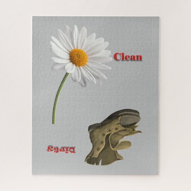 Puzzles Grey Daisy sale Chaussure propre (Vertical)