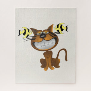 Puzzles Gris Chat Poisson