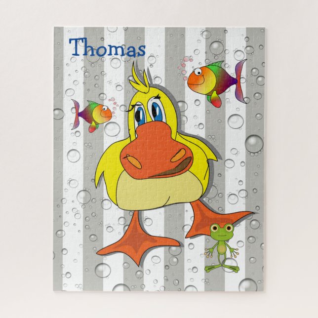 Puzzles Gris et blanc Gris Poisson Canard (Vertical)