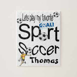 Puzzles Jouons notre soccer Sport favori