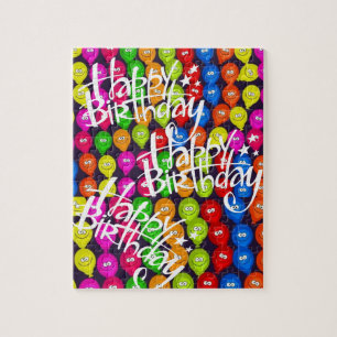 Puzzles Joyeux Ballons colorés d'anniversaire