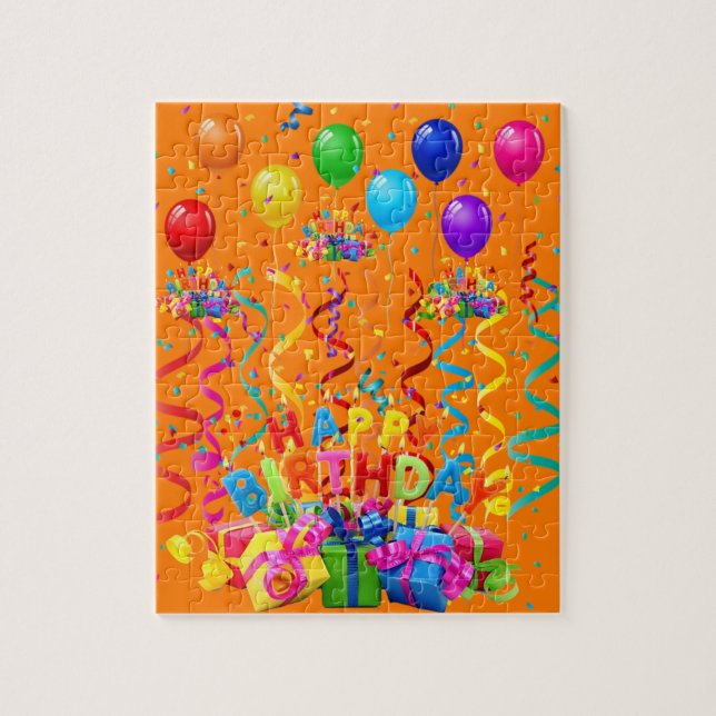 Puzzles Joyeux Ballons d'anniversaire (Vertical)