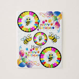 Puzzles Joyeux Bumblebee Ballons d'anniversaire