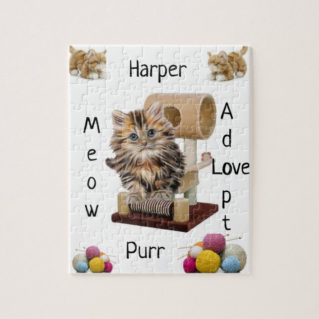 Puzzles Kitten Chat Condo Yarn Meow Adopter (Vertical)