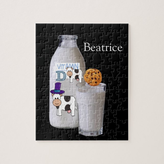 Puzzles Lait Noir Vitamine D Chip Chip Vache (Vertical)