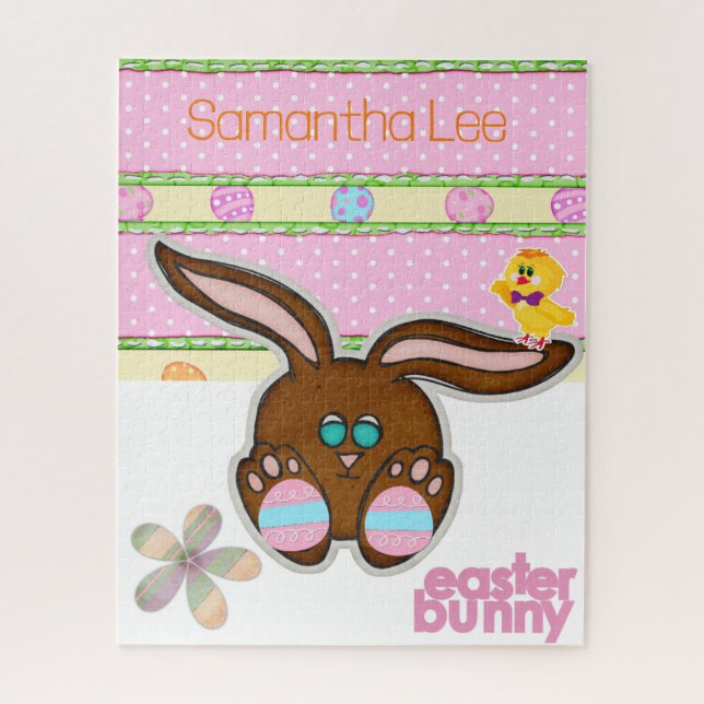 Puzzles Lapin de Pâques Chick Jaune (Vertical)