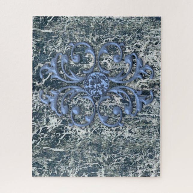 Puzzles Marbre Bleu (Vertical)