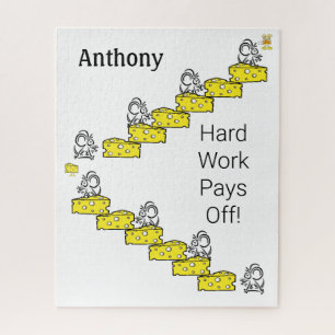 Puzzles Mouse Cheese Hard work pays off