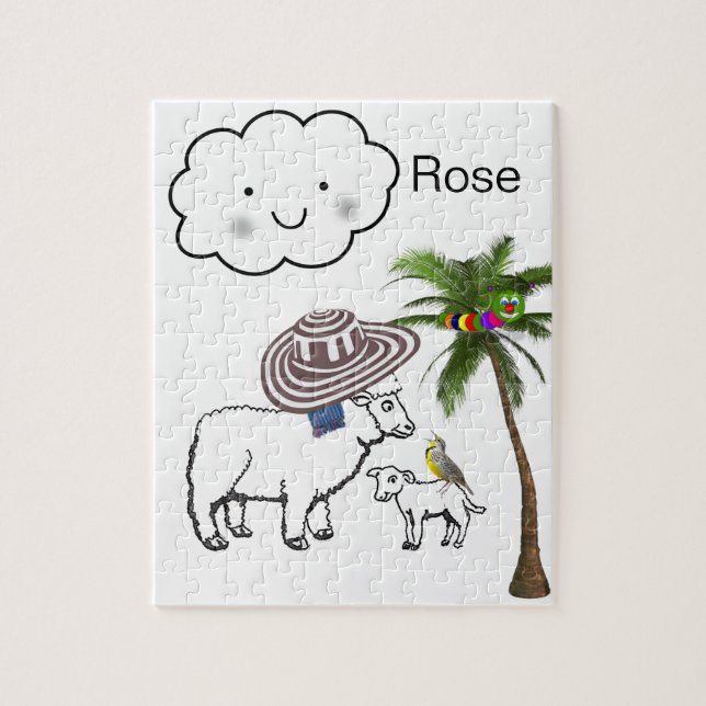 Puzzles Moutons Nuages Floral Palm Tree (Vertical)