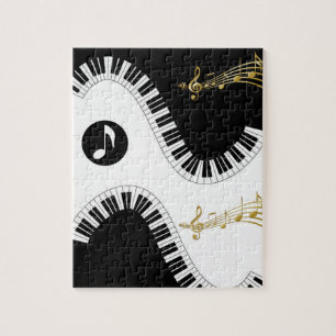 Puzzles Notes de musique blanche et noire
