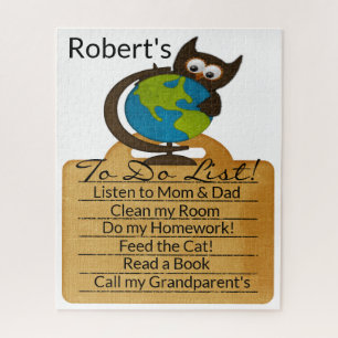 Puzzles Owl Earth To Do List !