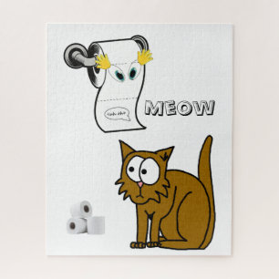 Puzzles Papier Toilette Chat